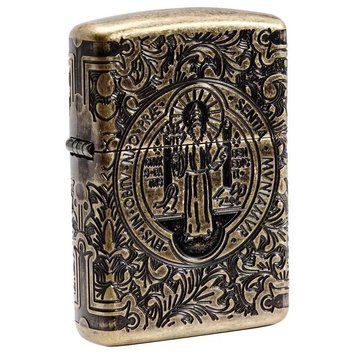 Зажигалка Zippo Armor St. Benedict Antique Brass 29719 V77550490 фото