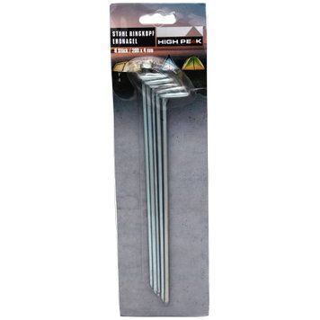 Кілки High Peak Steel Round Peg 20 см 6 шт. Silver (42213) 928997 фото