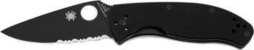 Ніж Spyderco Tenacious G-10 Black Blade Напівсеррейтор C122GBBKPS 871169 фото