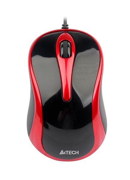 Мышь A4Tech N-350-2 V-Track USB, черная N-350-2 (Red+Black) 0202455 фото