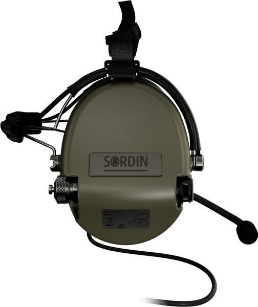 Активні навушники Sordin Supreme MIL CC Slim, Гарнітура (Задній тримач) Green 76332-06-S 5010037 фото