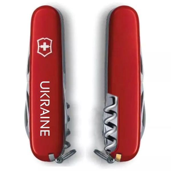 Швейцарський ніж Victorinox Spartan Ukraine 91 мм 12 функцій Ukraine (1.3603_T0140u) V77553010 фото