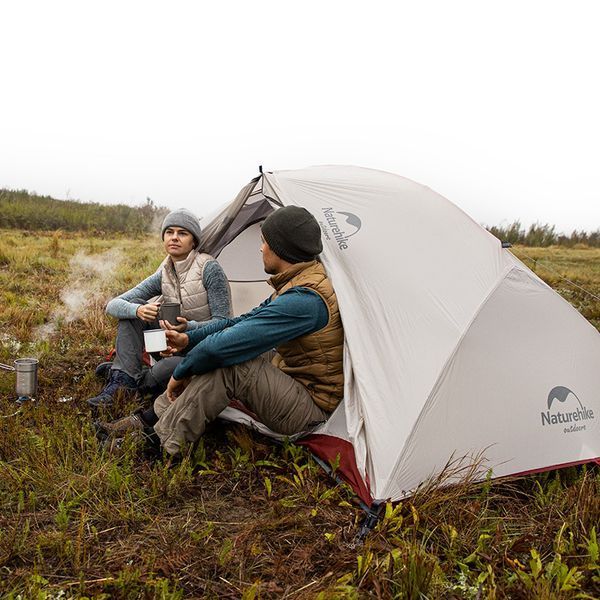Намет надлегкий двомісний з футпринтом Naturehike Star-River 2 Updated NH17T012-T, 210T, Помаранчевий 62865 фото