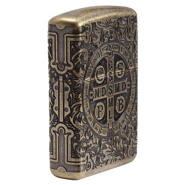 Запальничка Zippo Armor St. Benedict Antique Brass 29719 V77550490 фото