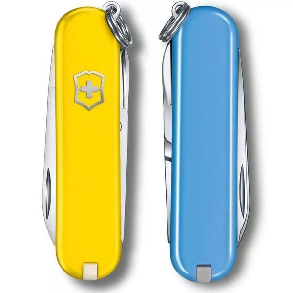 Швейцарский нож Victorinox Classic SD Ukraine Желто-голубой (0.6223.8G.28) V77552889 фото