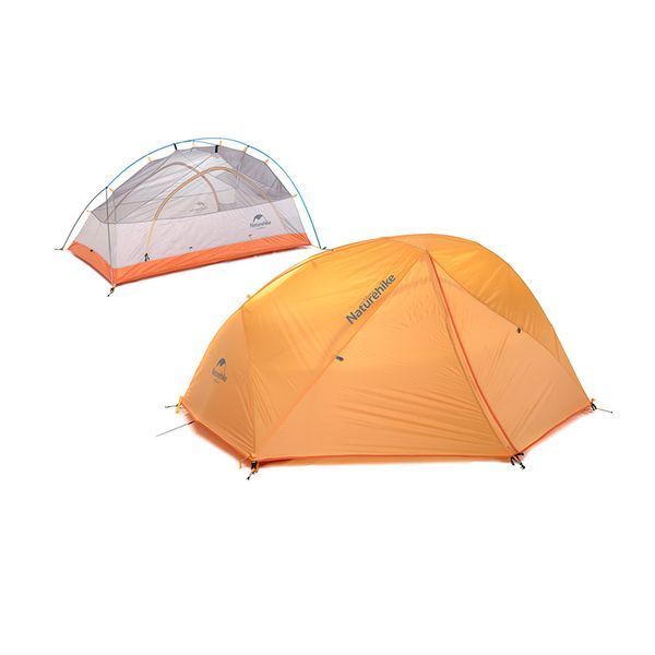 Намет надлегкий двомісний з футпринтом Naturehike Star-River 2 Updated NH17T012-T, 210T, Помаранчевий 62865 фото