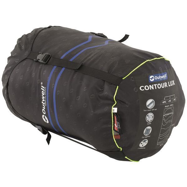Спальний мішок Outwell Contour Lux Reversible/-3&deg;C Deep Blue Left (230366) 928749 фото