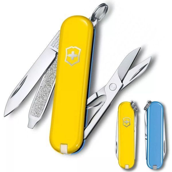 Швейцарский нож Victorinox Classic SD Ukraine Желто-голубой (0.6223.8G.28) V77552889 фото