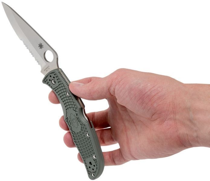 Ніж Spyderco Endura 4 Сірий Напівсеррейтор C10PSFG 870257 фото