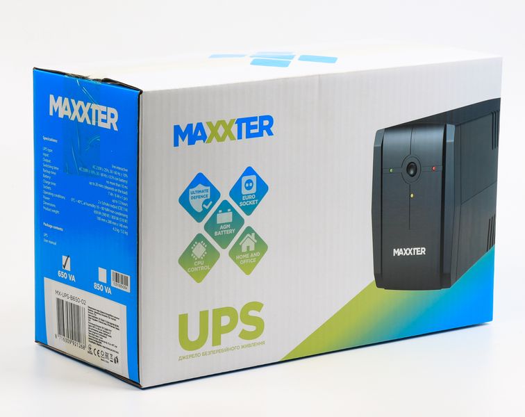 Источник бесперебойного питания Maxxter MX-UPS-B650-02, 650 ВA MX-UPS-B650-02 1603206 фото