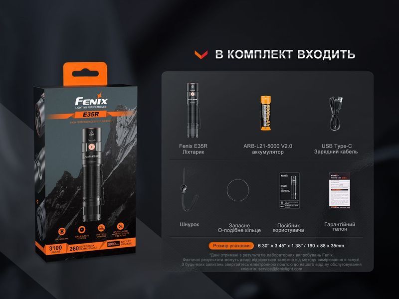 Ліхтар ручний Fenix E35R 93796 фото