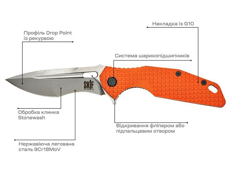 Нож Skif Defender II SW Orange 423SEOR 17650284 фото