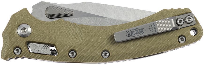 Нож Microtech Amphibian Stonewash PS Olive Полусеррейтор 137RL-11FLGTOD 14090564 фото