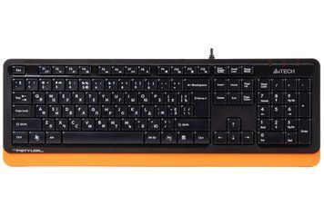 Клавиатура A4Tech Fstyler FK10 (Orange), USB, черный+оранжевый FK10 (Orange) 1604050 фото