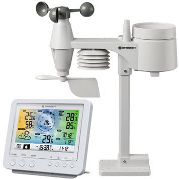 Метеостанция Bresser Weather Center 5-in-1 Wi-Fi Profi Sensor Color White 7002581 фото