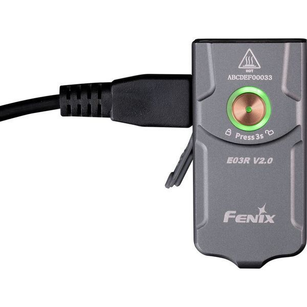 Фонарь наключительный Fenix ​​E03R V2.0, Серый 93798 фото