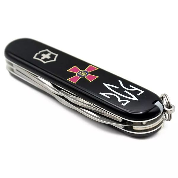 Швейцарский нож Victorinox Spartan Army 91 мм 12 функций Эмблема ВСУ и Трезубец ЗСУ (1.3603.3_W1010u) V77553001 фото