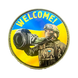 Шеврон круглий &mdash; прапор України - Воїн (welcome) ПВХ 01.009 фото 1