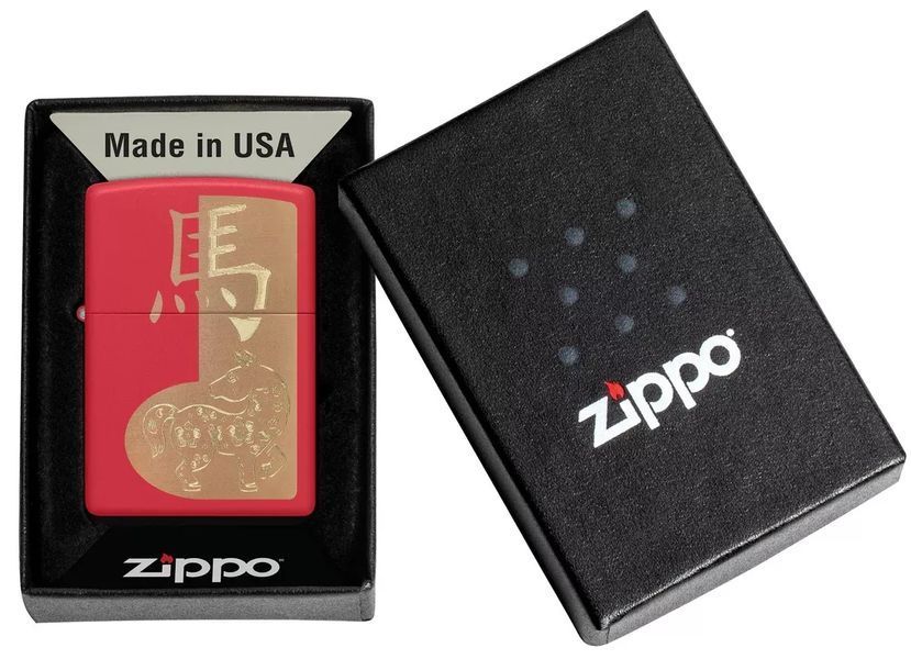 Зажигалка Zippo 2026 Year of the Horse Design 46931 77890024 фото