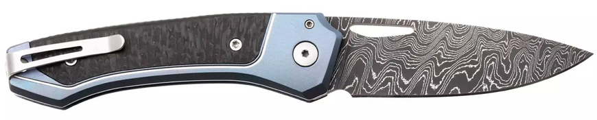 Ніж Lionsteel Twain Damascus Titanium Carbon Fiber BlueTW D BL 392198 фото