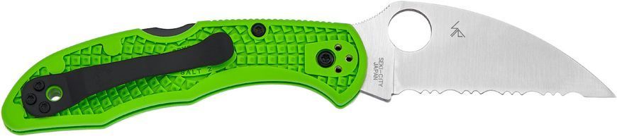 Нож Spyderco Salt 2 Wharncliffe LC200N green Cеррейтор C88FSWCGR2 871468 фото
