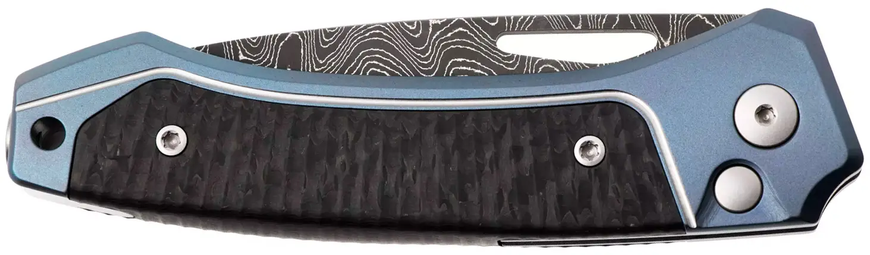 Ніж Lionsteel Twain Damascus Titanium Carbon Fiber BlueTW D BL 392198 фото