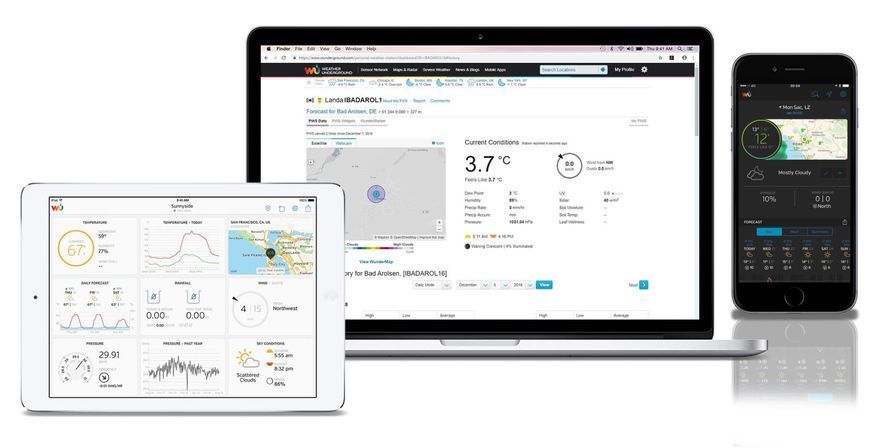 Метеостанція Bresser Weather Center 5-in-1 Wi-Fi Profi Sensor Color White 7002581 фото