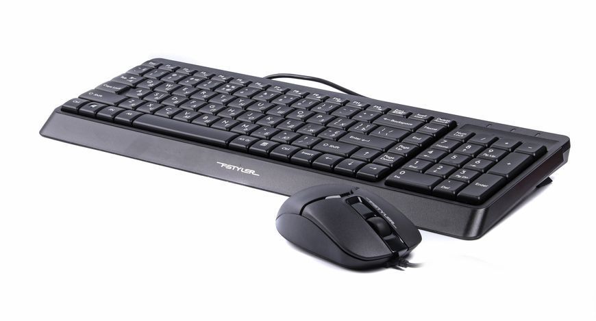 A4Tech Fstyler F1512 , комплект дротовий клавіатура з мишою, USB, чорний колір F1512 (Black) 1604986 фото