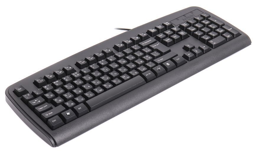 Клавиатура A4 KB-720, USB, черная, 107 key, w - Ukr. keys, ergonomic KB-720 USB (Black) 0200017 фото