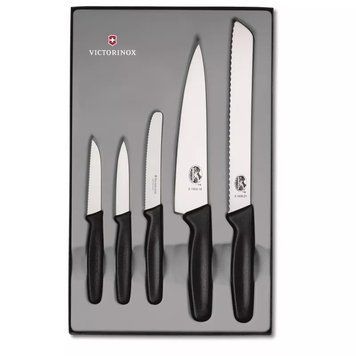 Кухонный набор ножей Victorinox Kitchen Set 5 шт Черный (5.1163.5) V77551384 фото