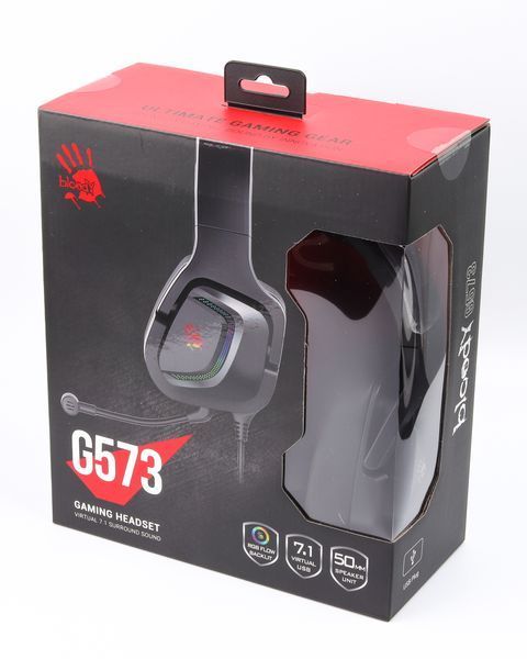 Гарнітура ігрова Bloody G573 з підсвічуванням, USB G573 Bloody (Black) 1605394 фото