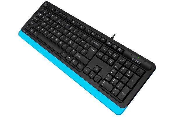 Клавиатура A4Tech Fstyler FK10 (Blue), USB, черный+голубой FK10 (Blue) 1604051 фото