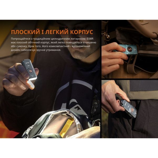 Фонарь Fenix ​​E06R бирюзовый E06R-TQ 100000094 фото