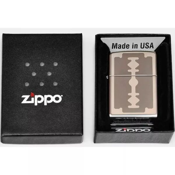 Зажигалка Zippo Razor Blade Lighter Лезвие бритвы, зеркальный хром 28137 V77553996 фото