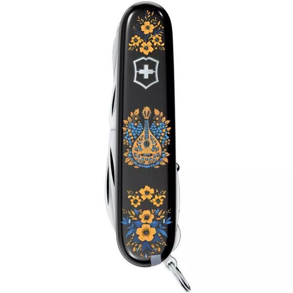 Швейцарский нож Victorinox Huntsman Ukraine 91 мм 15 функций Украинские мотивы Черный (1.3713.3_T1370u) V77552790 фото