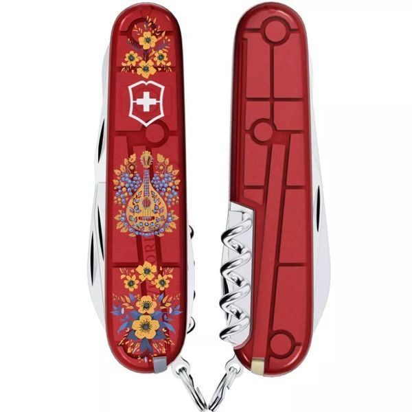 Швейцарський ніж Victorinox Climber Ukraine 91 мм 14 функцій Українські мотиви (1.3703.T_T1370u) V77552761 фото