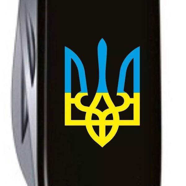 Швейцарський ніж Victorinox Climber Ukraine 91мм 14 функцій Чорний Тризуб синьо-жовтий (1.3703.3_T0016u) V77552915 фото