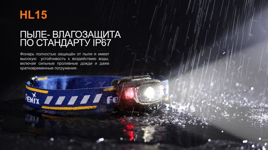 Ліхтар налобний Fenix HL15 Чорний 40687 фото