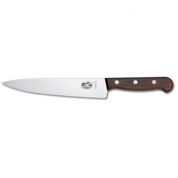 Нож кухонный разделочный Victorinox Wood 25 см серрейтор розовое дерево 5.2030.25 4004404 фото