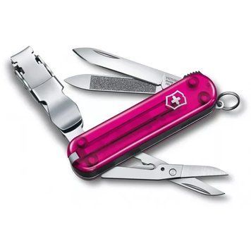 Швейцарський ніж Victorinox NailClip 580 65мм/8функцій прозорий Рожевий (0.6463.T5L19) V77551193 фото