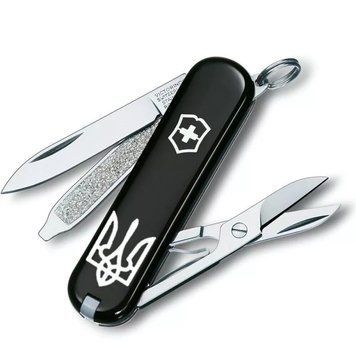 Швейцарський ніж Victorinox Classic SD Ukraine 58 мм 7 функцій Герб України (0.6223.3_T0010r) V77552887 фото
