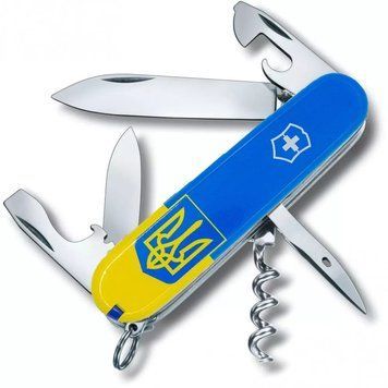 Швейцарський ніж Victorinox Spartan Ukraine Герб на прапорі вертикальний (1.3603.7.T3030p) V77552818 фото