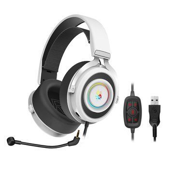 Гарнитура игровая Bloody G535 с подсветкой, белый цвет, USB G535 Bloody (Black+White) 1605417 фото