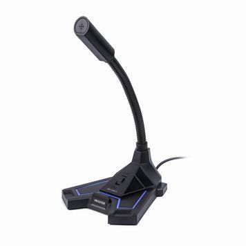 Микрофон настольный Ghost Sound, USB, игровой, синяя подсветка, черный цвет Ghost Sound 1604904 фото