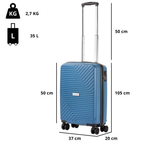 Чемодан CarryOn Transport (S) Blue Jeans (502407) 927194 фото