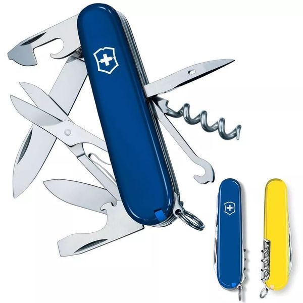 Швейцарський ніж Victorinox Climber Ukraine Синьо-жовтий (1.3703.2.8) V77552916 фото