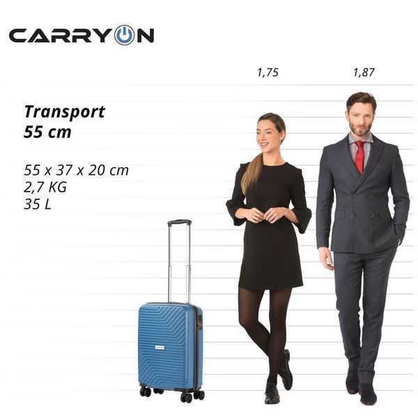 Чемодан CarryOn Transport (S) Blue Jeans (502407) 927194 фото