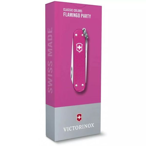 Швейцарський ніж Victorinox Classic SD Alox Colors Flamingo Party 58 мм, 5 функцій, Рожевий (0.6221.251G) V77552246 фото