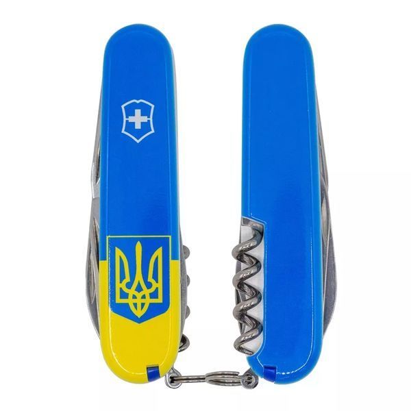 Швейцарський ніж Victorinox Spartan Ukraine Герб на прапорі вертикальний (1.3603.7.T3030p) V77552818 фото
