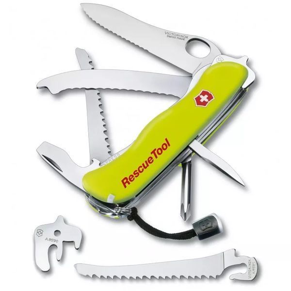Швейцарский нож Victorinox RescueTool 111мм 13 функций Жёлтый алюминий (0.8623.MWNB1) V77553724 фото